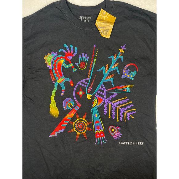 NWT Y2k Sportex Apparel Sz M Kokopelli Capitol Reef Utah National Park Tribal - Picture 4 of 5